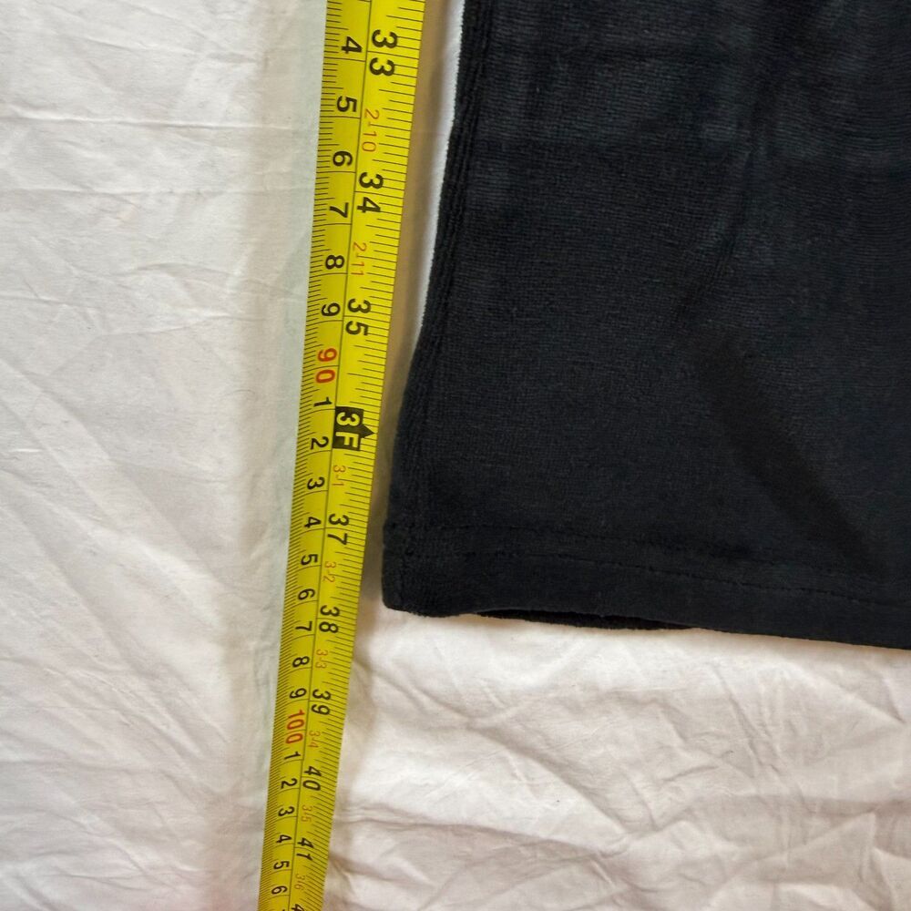 Whisper Me Black Velour Flare Pants Size XL Drawstring Waist - Picture 7 of 9